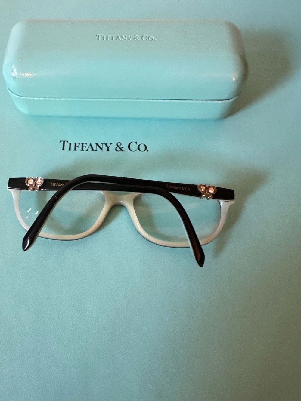 Tiffany & Co. Black & Blue Rhinestone Eyeglass Frames